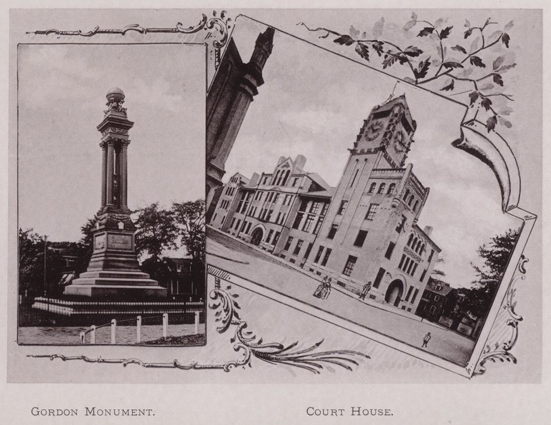 Gordon Monument; Court House by American Photographer (after)