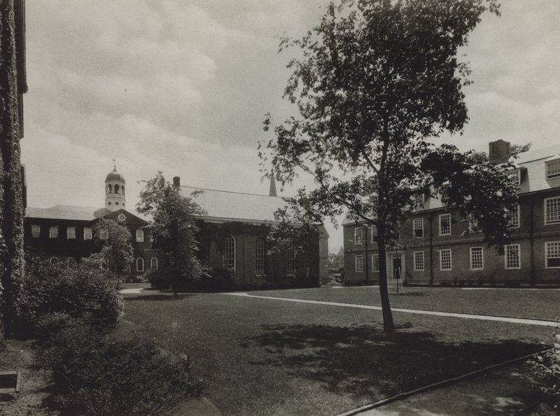 Harvard University: Harvard Hall; Holden Chapel; Mower Hall, Dormitory by American Photographer (after)