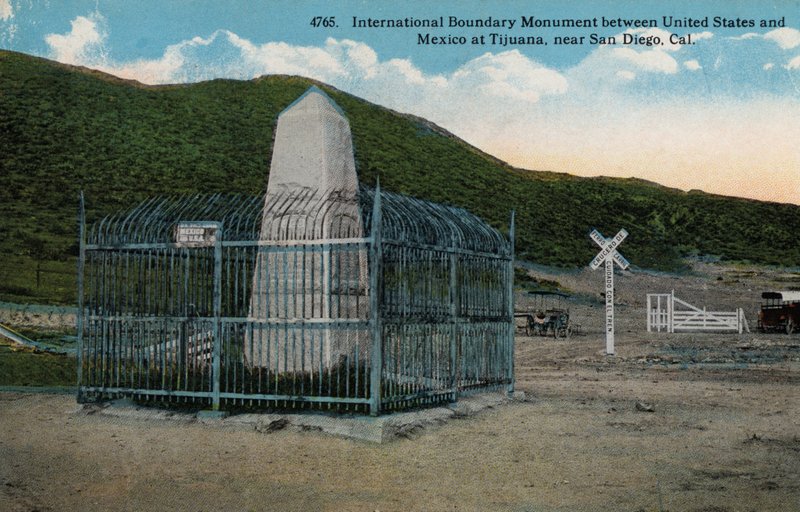International boundary monument between the United States and Mexico at Tijuana, near San Diego, California by American Photographer (after)