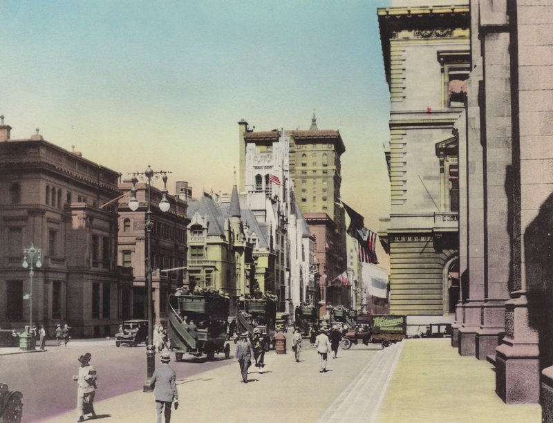 New York: Vanderbilt Mansions; St Thomas Church; Fifth Avenue by American Photographer (after)