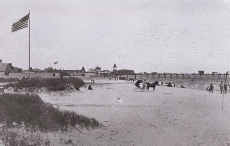 Old Orchard Beach, Maine: Beach Scene by American Photographer (after)