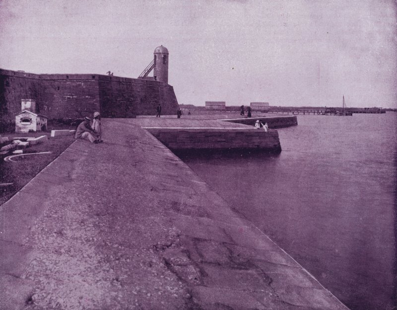 Old fort and sea wall at St Augustine, Florida by American Photographer (after)