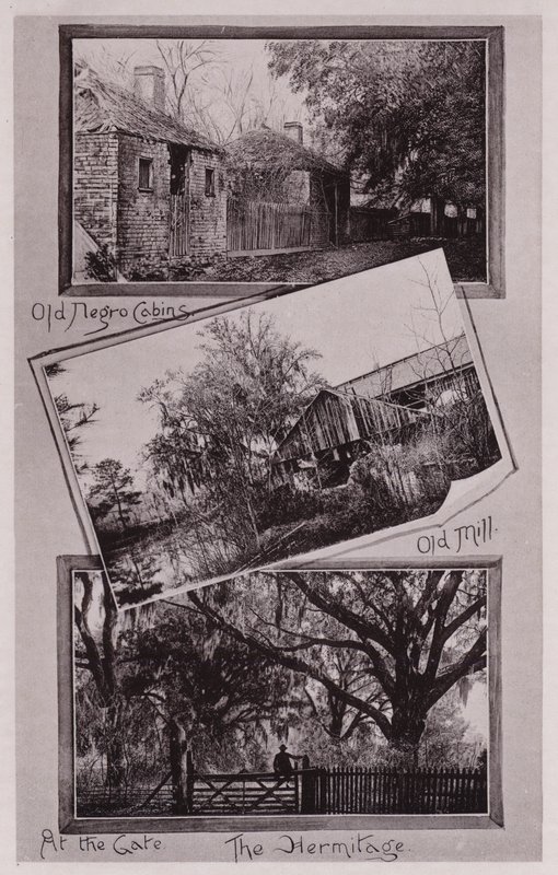 Old slave Cabins; Old Mill; At the Gate; The Hermitage by American Photographer (after)