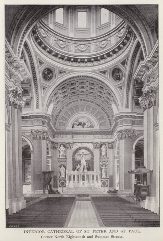 Philadelphia: Interior Cathedral of St Peter and St Paul, Corner North Eighteenth and Summer Streets by American Photographer (after)