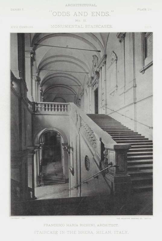 Staircase in the Brera, Milan, Italy by American Photographer (after)