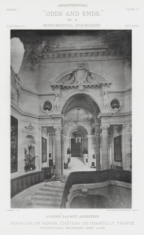 Staircase of Honor, Chateau De Chantilly, France by American Photographer (after)