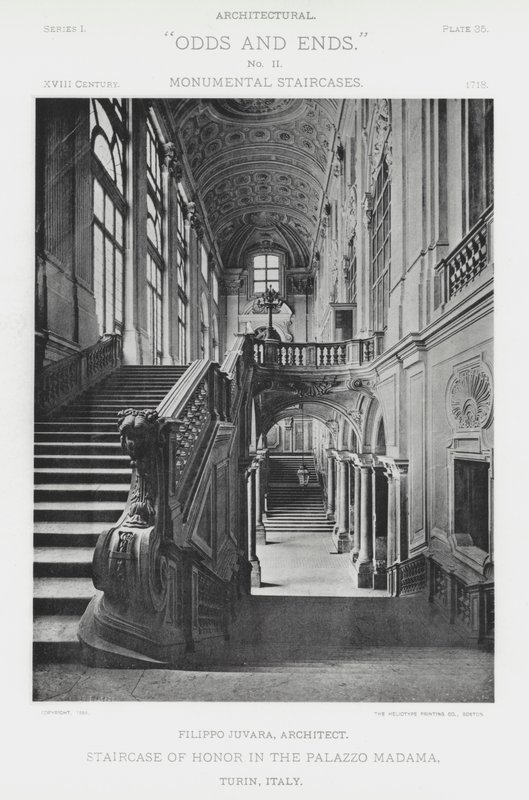 Staircase of Honor in the Palazzo Madama, Turin, Italy by American Photographer (after)