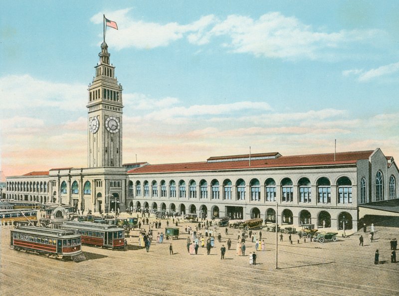 The Ferry Building, Foot of Market Street, San Francisco, California by American Photographer (after)