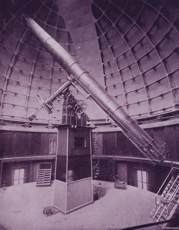 The great telescope, in Lick Observatory by American Photographer (after)