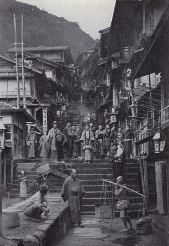 The main street at Ikao, a village of hot springs by American Photographer (after)