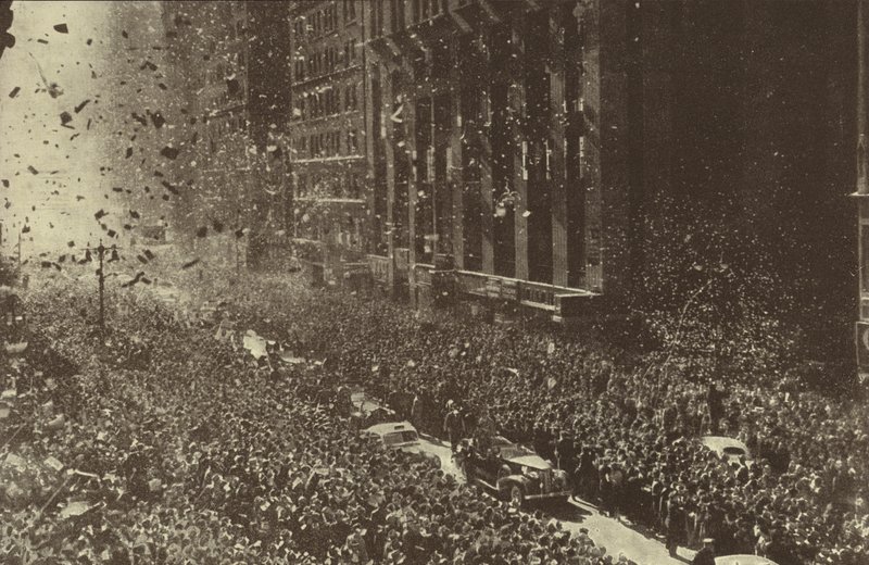 US President Franklin D Roosevelt Receiving an Enthusiastic Welcome in New York City After Being Elected for a Third Term, December 1940 by American Photographer (after)