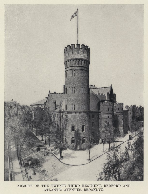 Armory of the Twenty-Third Regiment, Bedford and Atlantic Avenues, Brooklyn by American Photographer