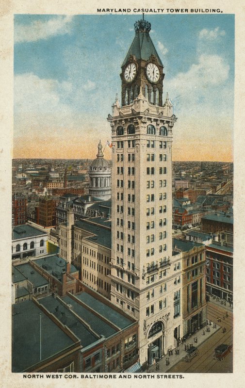 Baltimore, MA: Maryland Casualty Tower Building, North West Corner Baltimore and North Streets by American Photographer