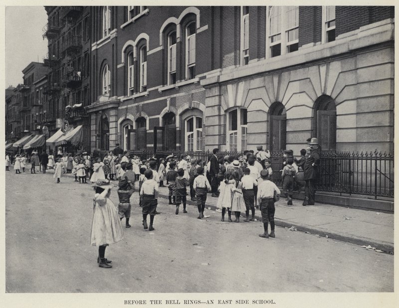 Before the Bell rings, an East Side School by American Photographer