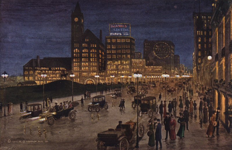 Chicago: Michigan Boulevard at Night by American Photographer