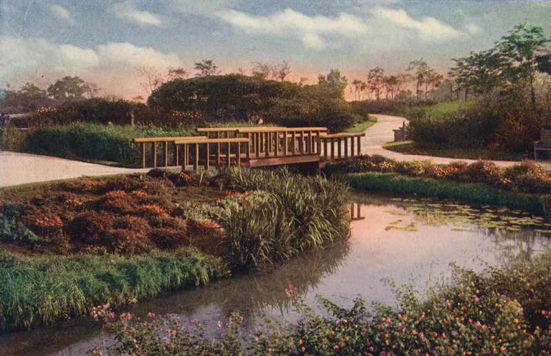 Chicago: Winding Paths and Foot Bridges in New Section of Humboldt Park, North West Side by American Photographer