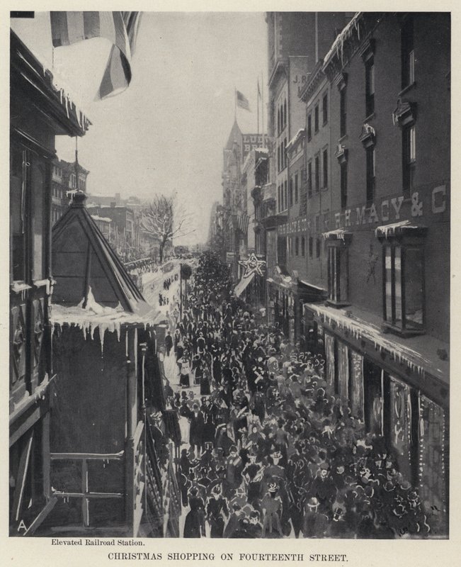 Christmas Shopping on Fourteenth Street by American Photographer