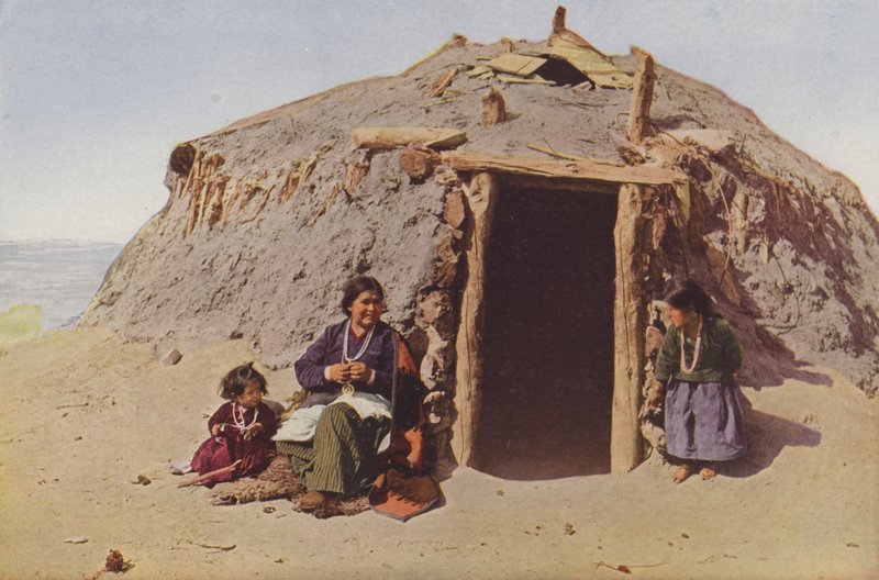 Elle of Ganado, Indian Building, Albuquerque, Most Famous Weaver among the Navajos by American Photographer