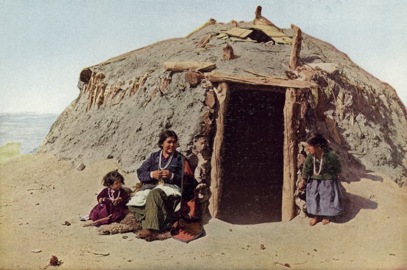 Elle of Ganado, Indian Building, Albuquerque, Most Famous Weaver among the Navajos by American Photographer