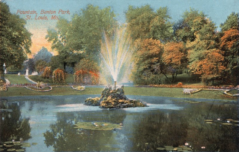 Fountain, Benton Park, St Louis, Missouri by American Photographer