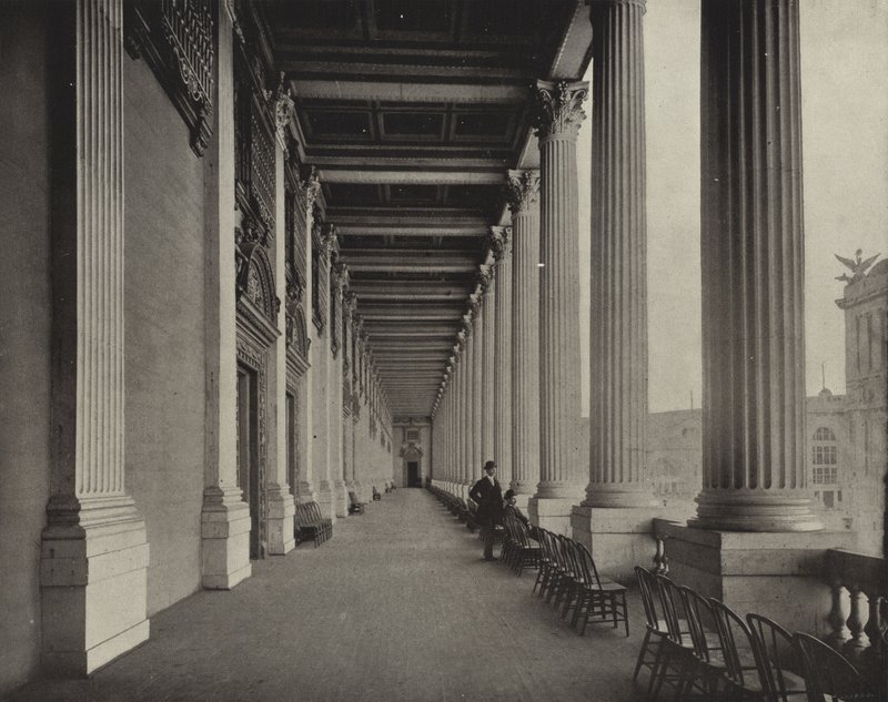 Grand Loggia of Machinery Hall by American Photographer