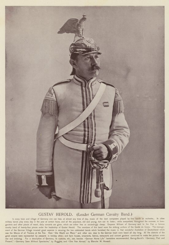 Gustav Herold, Leader German Cavalry Band by American Photographer