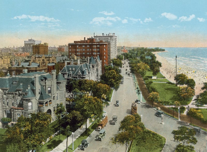Lake Shore Drive, North from Drake Hotel by American Photographer