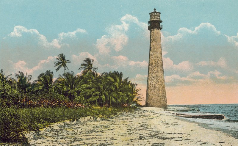Miami, Florida, c 1925: Cape Florida and Lighthouse by American Photographer