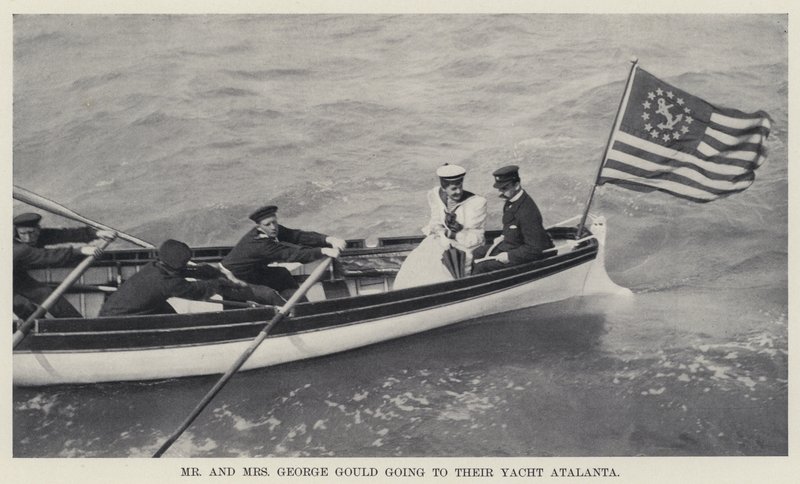 Mr and Mrs George Gould going to their Yacht Atalanta by American Photographer