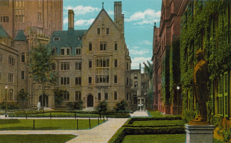 New Haven, Conn: Bingham Hall and Connecticut Hall, Yale University by American Photographer
