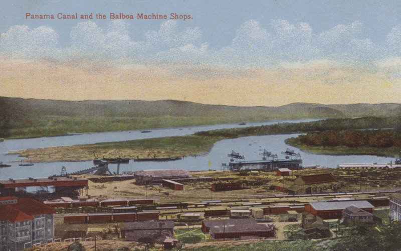Panama Canal, Panama Canal and the Balboa Machine Shops by American Photographer