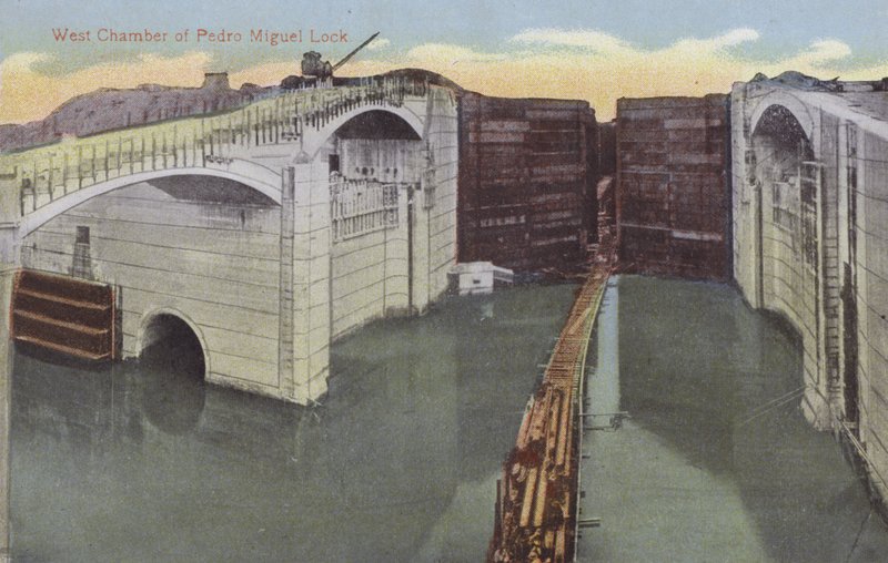 Panama Canal, West Chamber of Pedro Miguel Lock by American Photographer