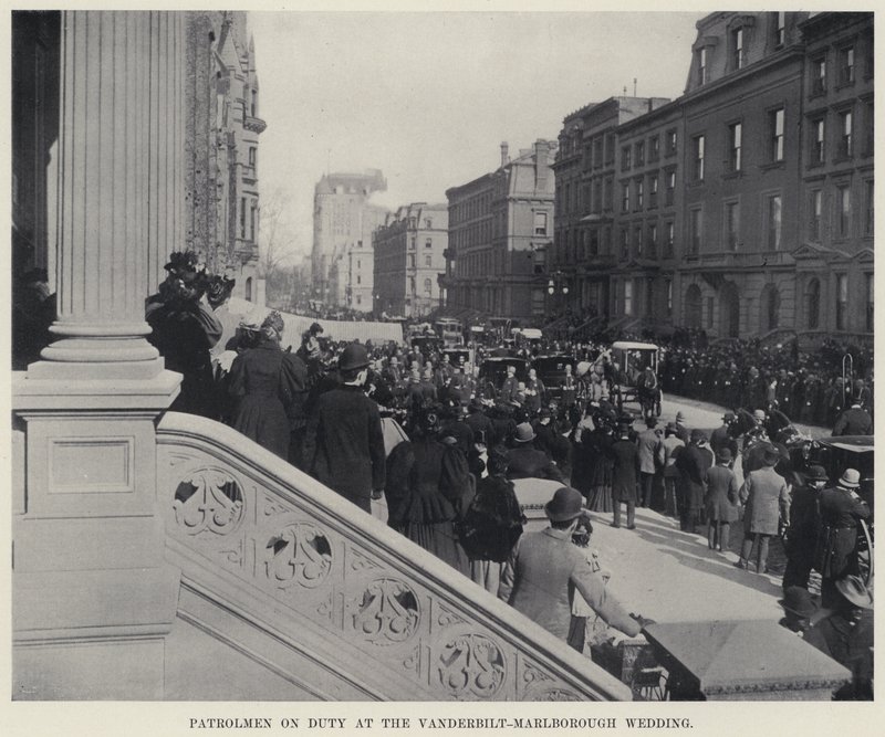 Patrolmen on Duty at the Vanderbilt-Marlborough Wedding by American Photographer
