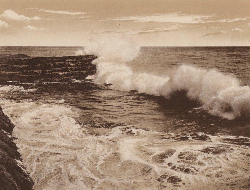 San Diego: Breakers Dashing Over Cliffs at La Jolla, Near San Diego by American Photographer