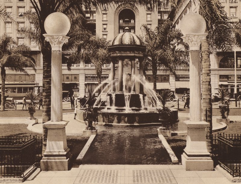 San Diego: Electric Fountain in Plaza Park, facing the US Grant Hotel, donated to the city by Louis J Wilde by American Photographer
