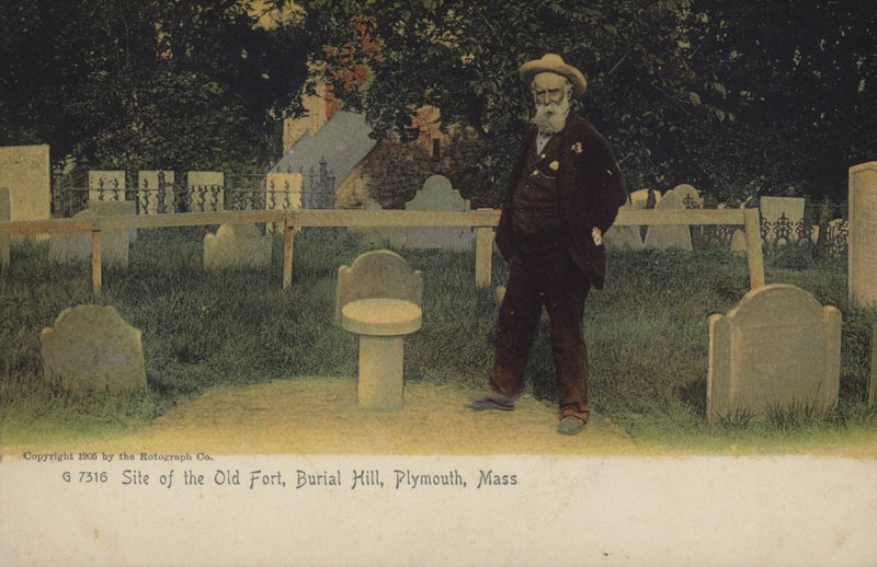 Site of the Old Fort, Burial Hill, Plymouth, Massachusetts by American Photographer