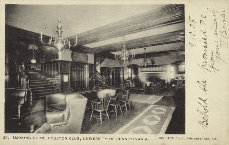 Smoking room, Houston Club, University of Pennsylvania, Philadelphia by American Photographer