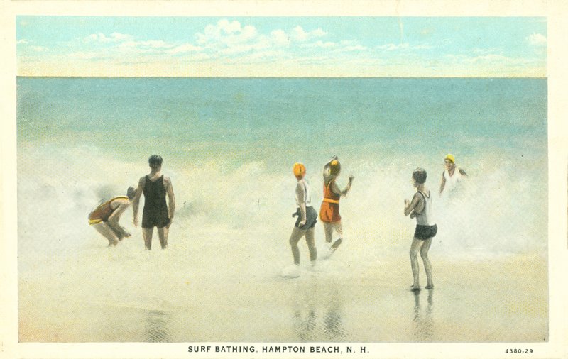 Surf Bathing, Hampton Beach, New Hampshire, circa 1920 by American Photographer
