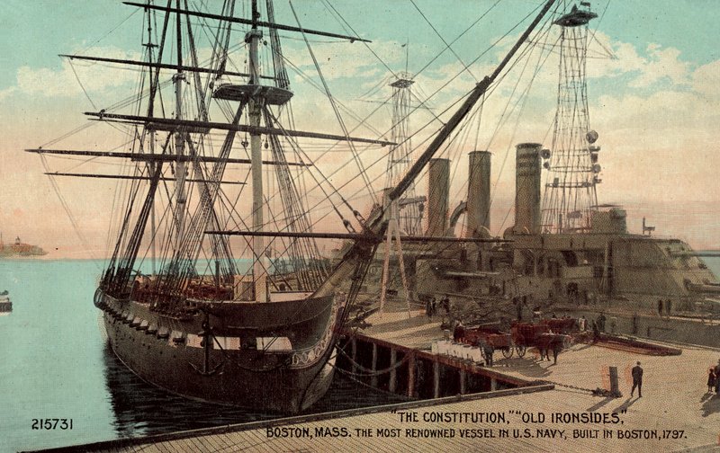 The Constitution, Old Ironsides, Boston, Massachusetts, the most renowned vessel in the US Navy by American Photographer