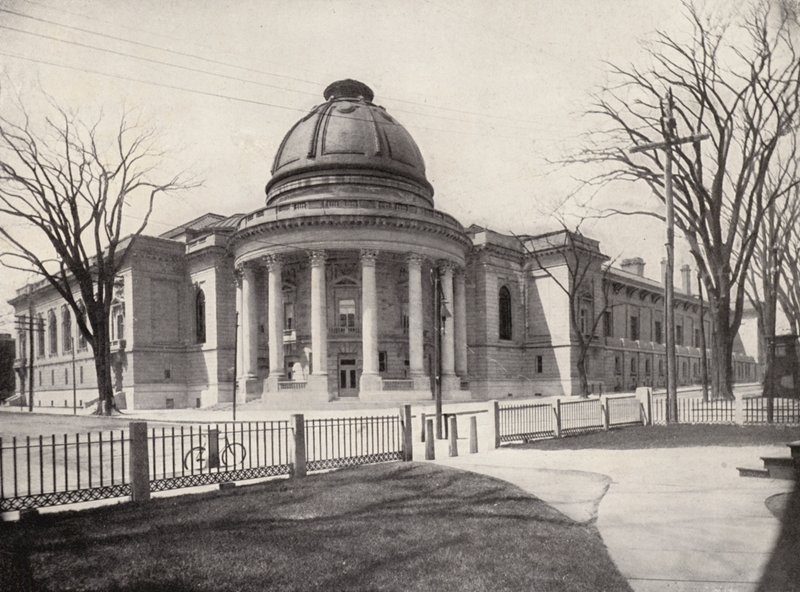 Yale University: Rotunda, Woolsey Hall at Left, Yale Dining-Hall at Right by American Photographer