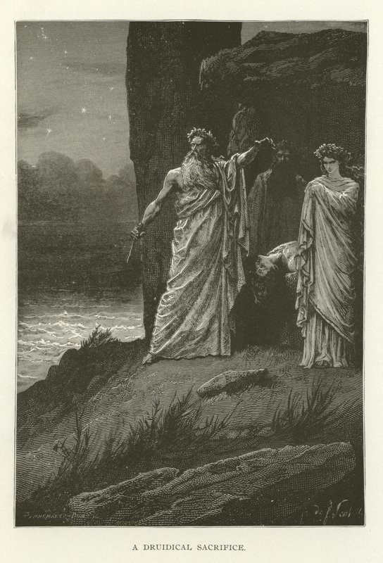 A Druidical Sacrifice by American School