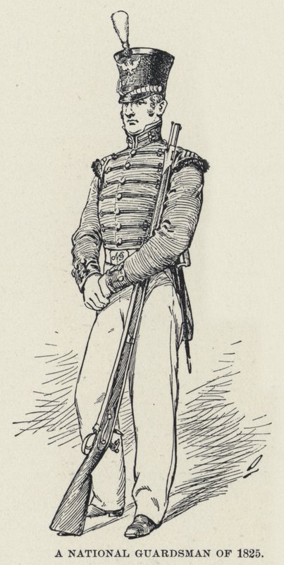 A National Guardsman of 1825 by American School
