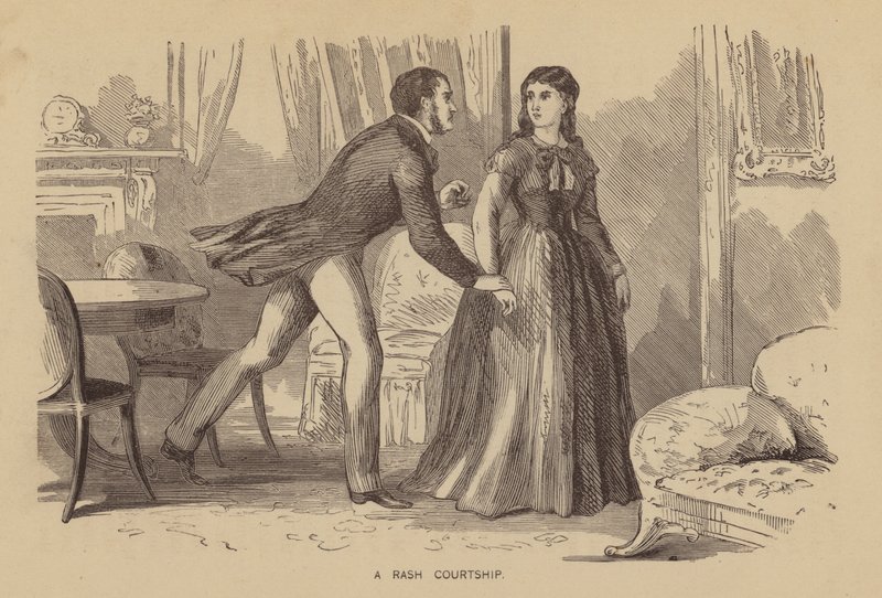 A Rash Courtship (engraving) by American School