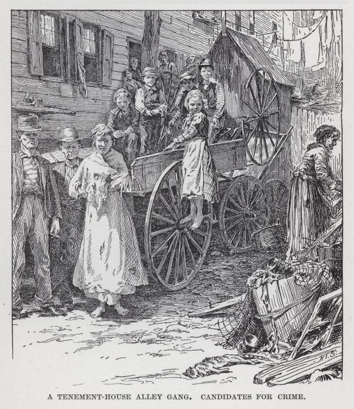 A Tenement-House Alley Gang, Candidates for Crime by American School