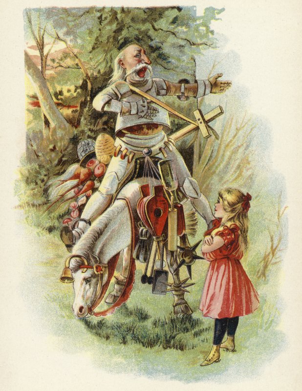 Alice and the White Knight by American School