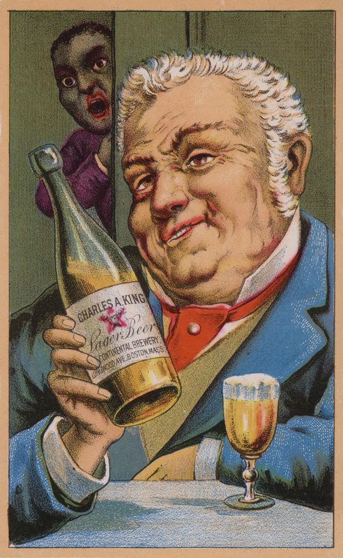 American Trade Card Advertising Charles A. King Lager Beer, Boston, Massachusetts by American School