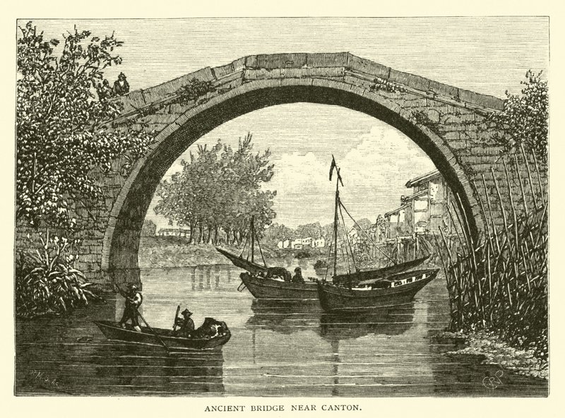 Ancient Bridge Near Canton by American School