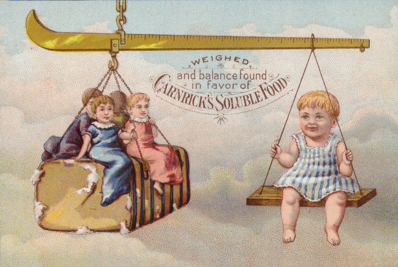 Baby on Weighing Scales by American School