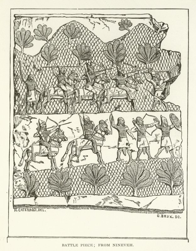 Battle Piece from Nineveh by American School