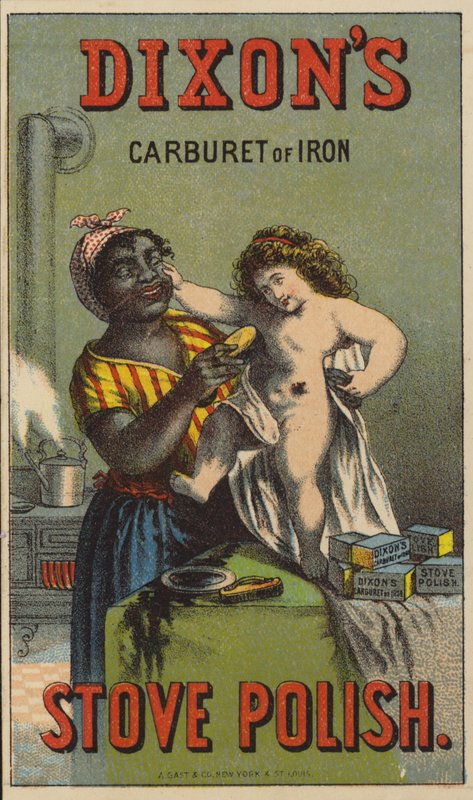 Black Woman Polishing Child by American School